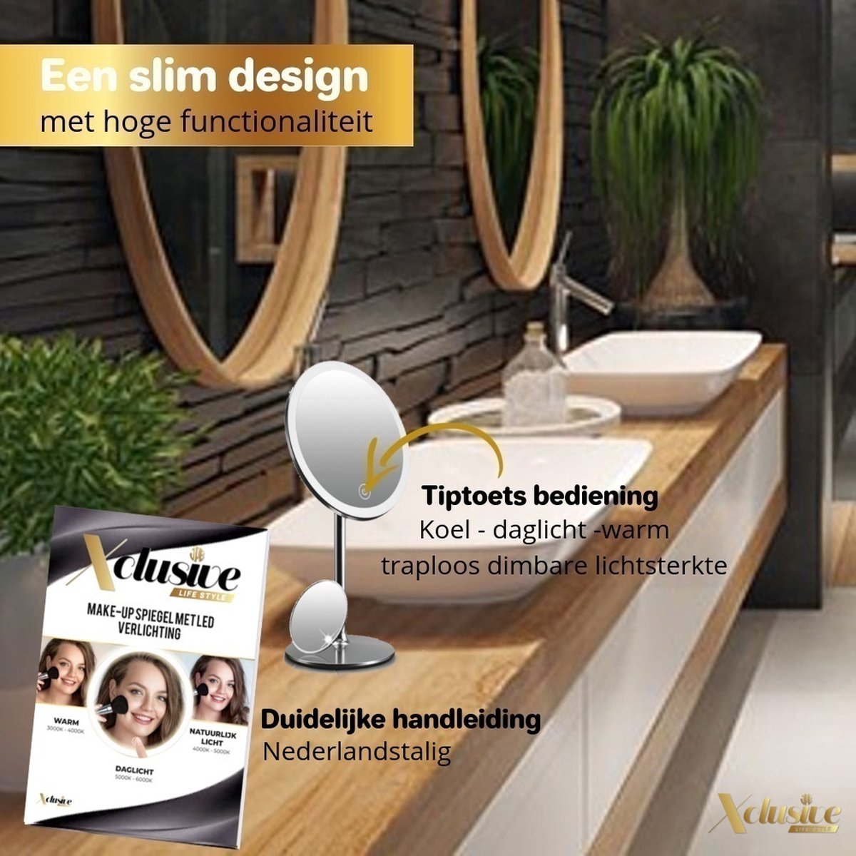 Make-Up Spiegel met LED Verlichting